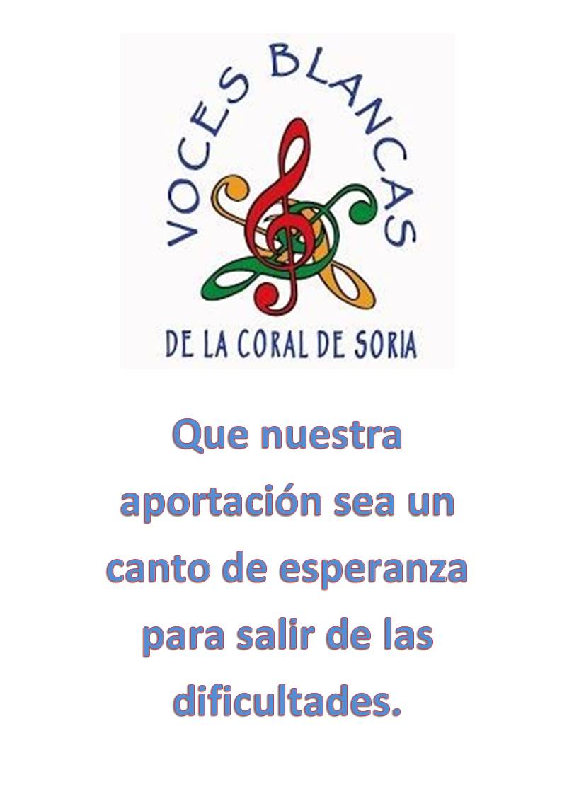 Voces blancas de la Coral de Soria, solidaria con los sorianos